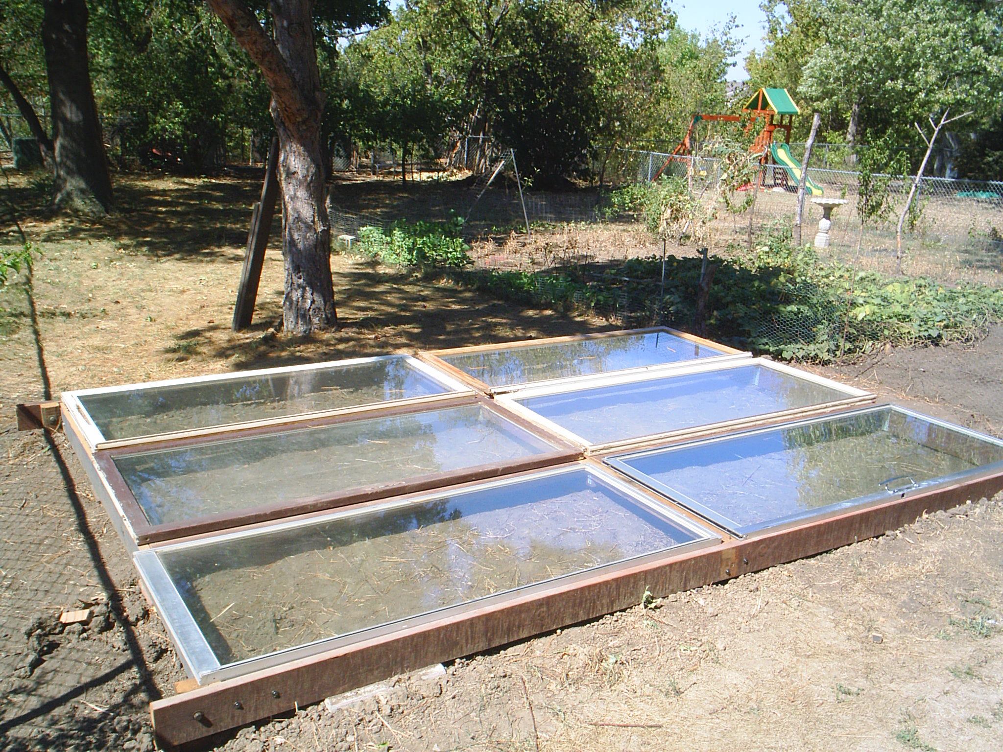 picture of newly built winter garden cold frame