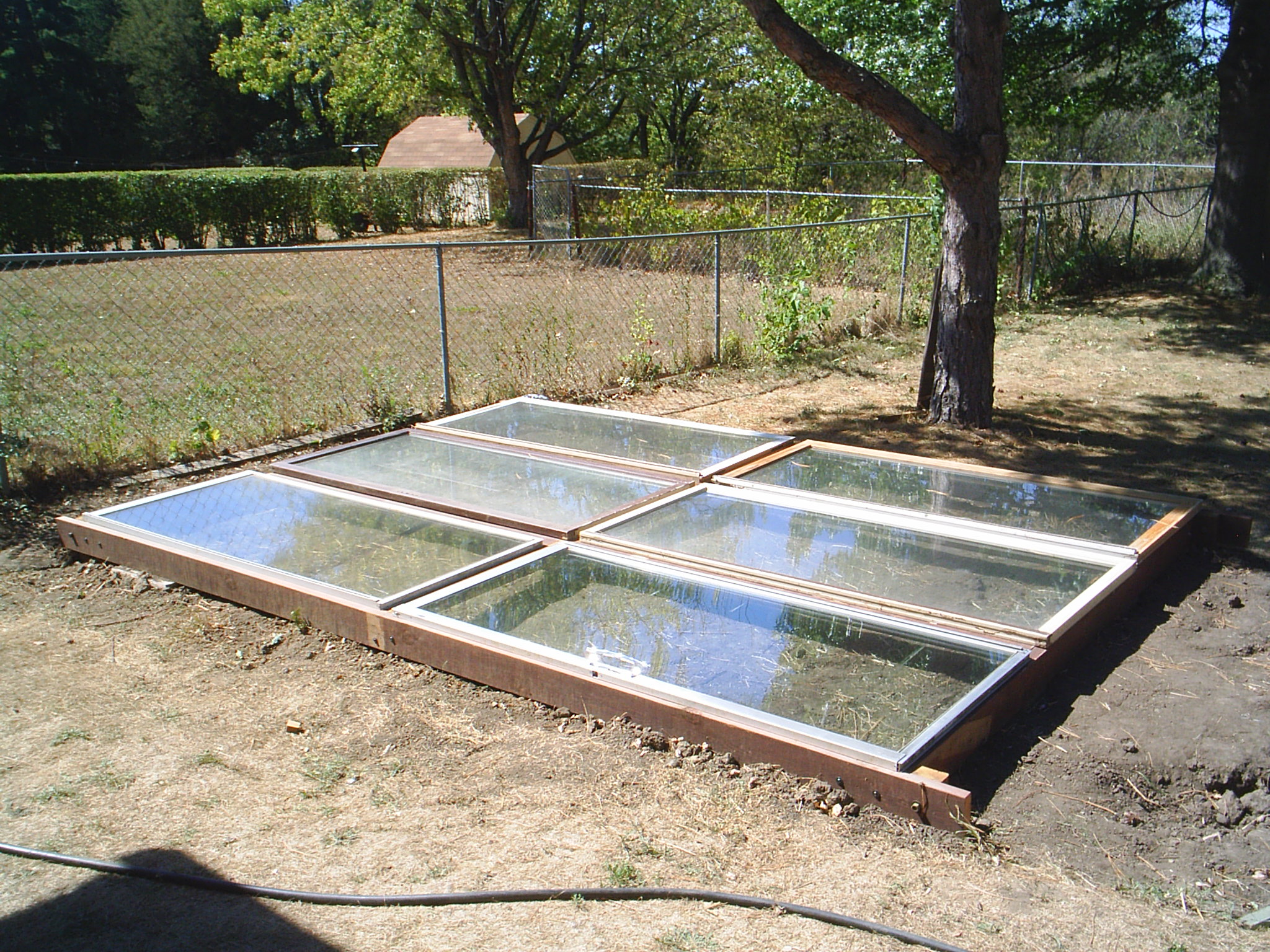 picture of newly built winter garden cold frame